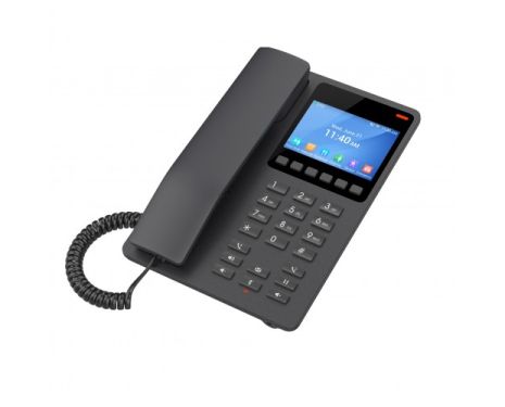 Grandstream GHP631 Compact Hotel Phone with Color LCD Screen - Black 