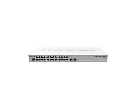 Mikrotik CRS326-24G-2S+RM  24 Gigabit port switch with 2 x SFP+ cages in 1U rackmount case, Dual boot