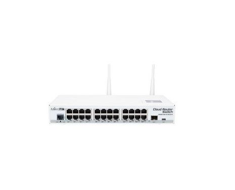 Mikrotik CRS125-24G-1S-2HnD-IN  24x Gigabit Ethernet layer 3 Smart Switch, 1x SFP cage, LCD, 1000mW 802.11b/g/n Dual Chain wireless, 600MHz CPU, 128MB RAM, Metal desktop case, RouterOS L5