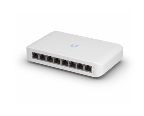 Ubiquiti USW-Lite-8-PoE Switch Lite 8 PoE Fully managed Layer 2 switch with (8) Gigabit Ethernet ports in a compact form factor