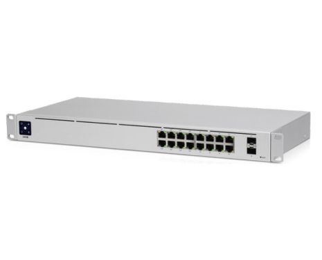 Ubiquiti USW-16-POE  is a fully managed Layer 2 switch with (16) Gigabit Ethernet ports and (2) Gigabit SFP ports.