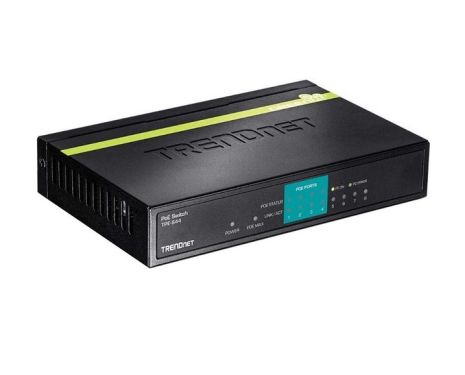 Trendnet TPE-S44   8-Port 10/100Mbps PoE Switch. (4 PoE and 4 standard 10/100Mbps ports)