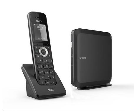 SNOM M215 SC είναι ένα επαγγελματικό DECT IP phone, που αποτελείται από το ασύρματο Handset M15 SC και την IP βάση M200 SC