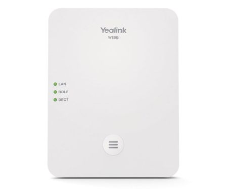 Yealink W80B είναι μία Multicell DECT IP βάση που υποστηρίζει έως 100 ασύρματα Handsets 