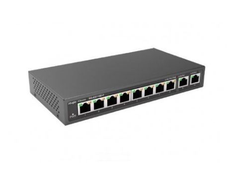 Ruijie-Reyee RG-ES110D-P 8-Port 100Mbps + 2 Uplink 1000Mbps Ports Unmanaged PoE/PoE+ Switch