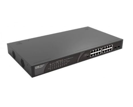 Ruijie-Reyee RG-ES118GS-P 16-Port Gigabit Unmanaged PoE/PoE+ Switch with 2 Gigabit SFP Uplink Ports