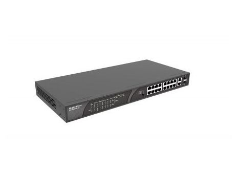 Ruijie-Reyee RG-ES118S-LP 16-Port Unmanaged PoE/PoE+ Switch with 2 Gigabit SFP Combo Uplink Ports