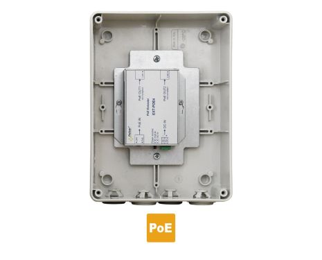 PULSAR EXT-POE4H Ethernet PoE Repeater, 1 εισόδου Ethernet PoE 10/100 και 2 εξόδων PoE 10/100 