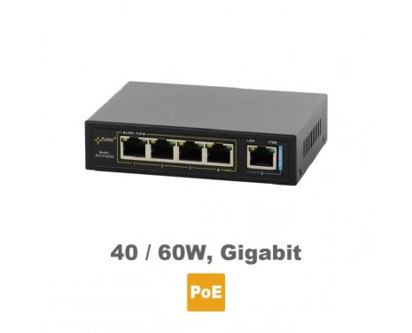 PULSAR EXT-POEG5  Gigabit Ethernet PoE Repeater, 1 εισόδου Ethernet PoE 10/100/1000 και 4 εξόδων PoE