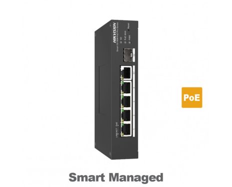 HIKVISION DS-3T1306P-SI/HS Ultra Series, L2 smart managed Ethernet 6 port Switch για τοποθέτηση και σε ράγα,