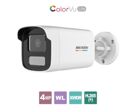 HIKVISION DS-2CD1T47G0-L(C) 4.0  Bullet 4MP ColorVu Lite, 1/3”